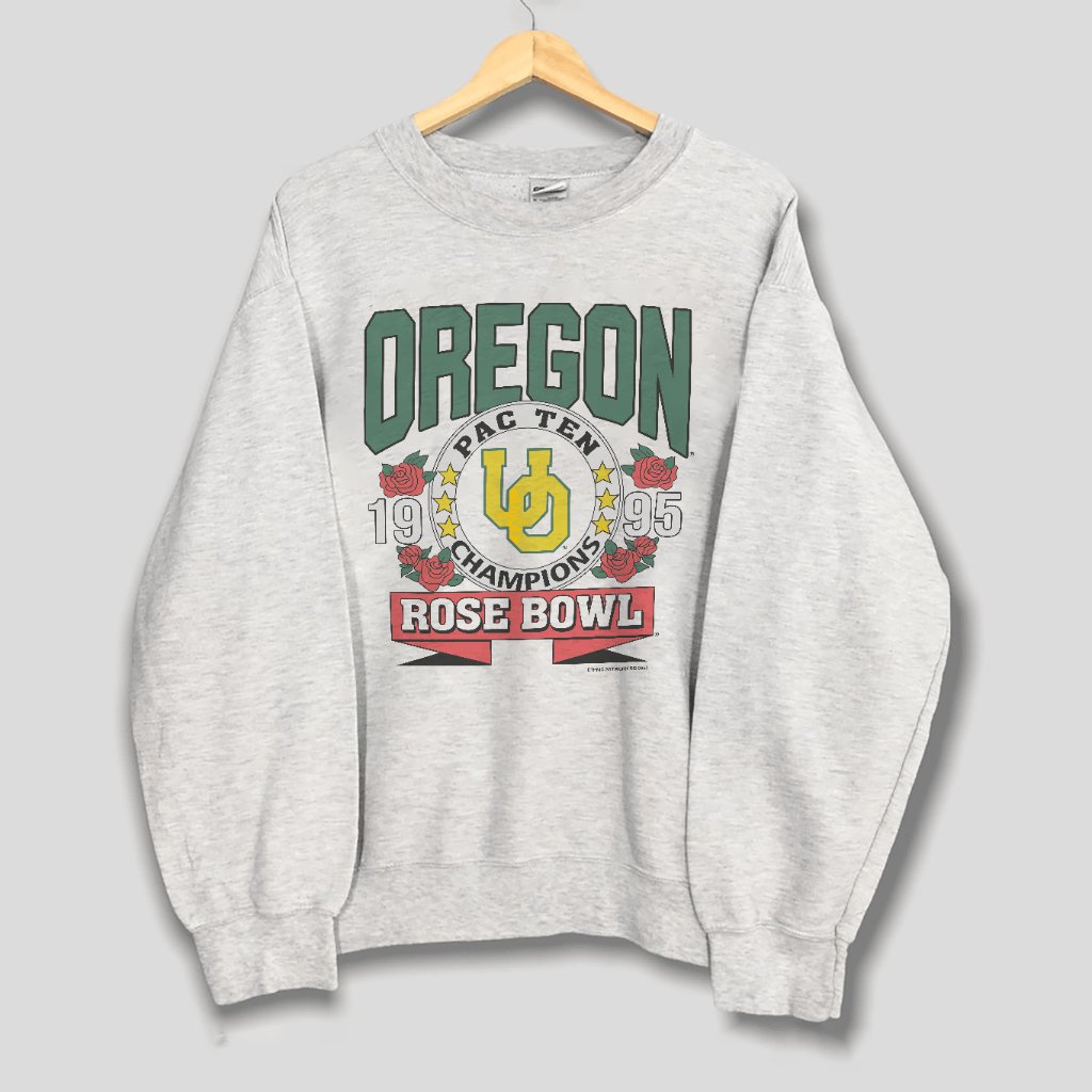 1995 Vintage University Of Oregon Ducks Rose Bowl Sweatshirt Ncaa Football Tee